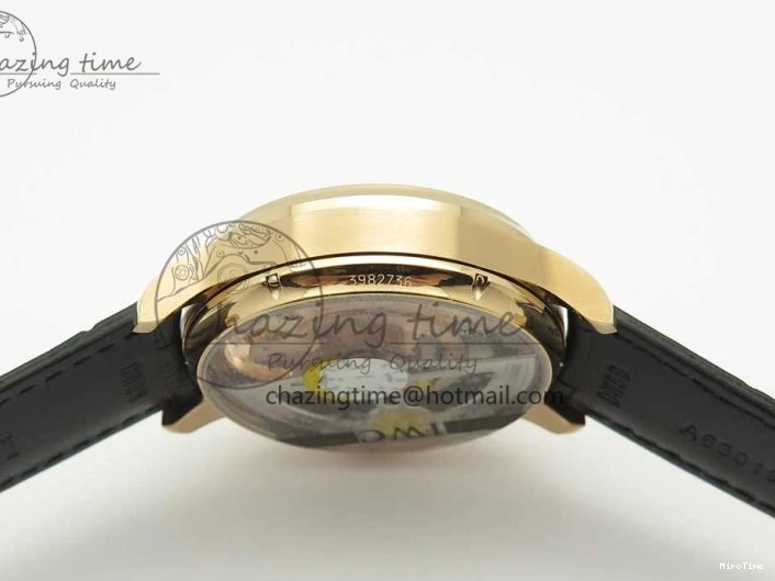 MIROTIME 0116 Portuguese Tourbillon IW5046 RG ZF Best Edition Gray Dial on Black Leather Strap SmoothTexture 7142